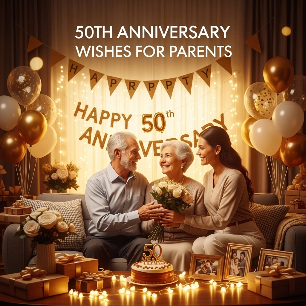 50th Anniversary Wishes for Parents