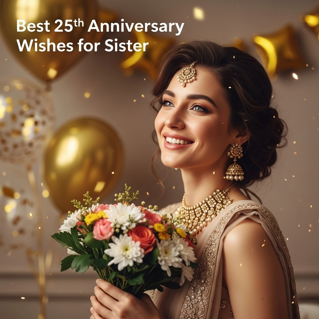 Best 25th Anniversary Wishes for Sister on Instagram