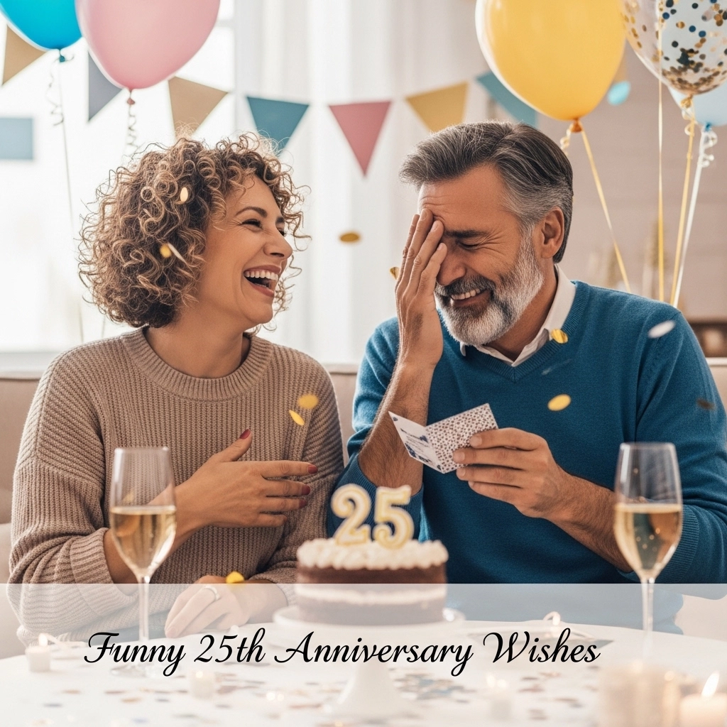 Funny 25th Anniversary Wishes for Sister and Brother in Law
