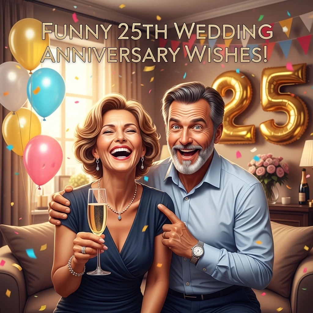 Funny 25th Wedding Anniversary Wishes