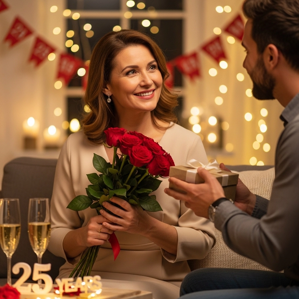 Romantic 25th Wedding Anniversary Wishes for Wife