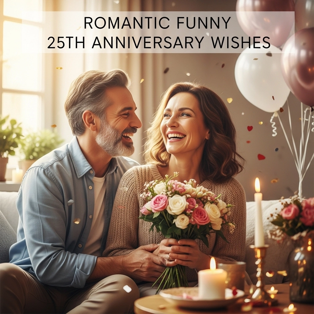 Romantic Funny 25th Anniversary Wishes