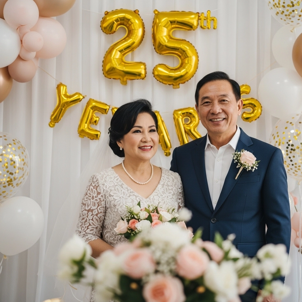 Short & Cute 25th Anniversary Wishes for Sister and Brother in Law