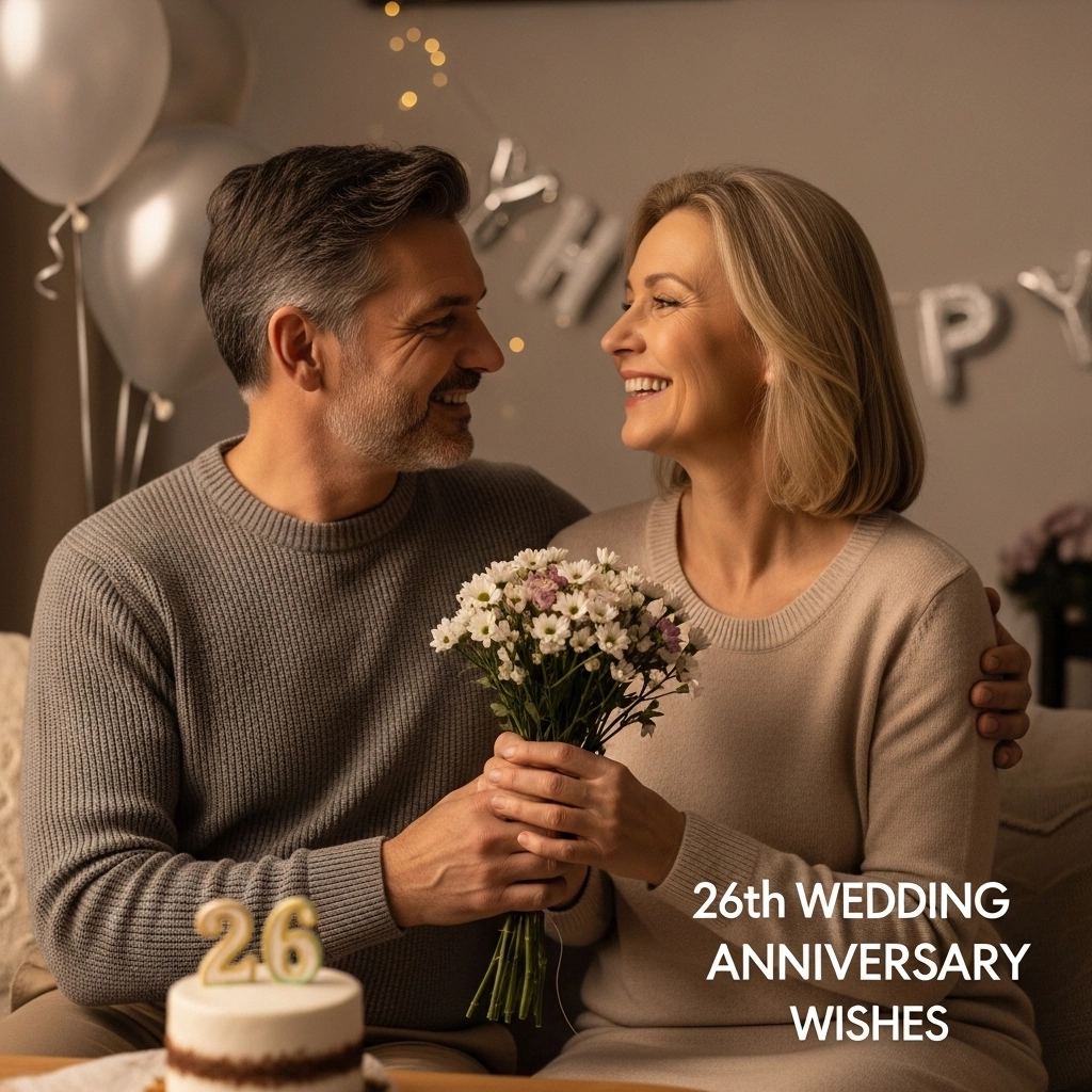 Short & Cute 26th Wedding Anniversary Wishes