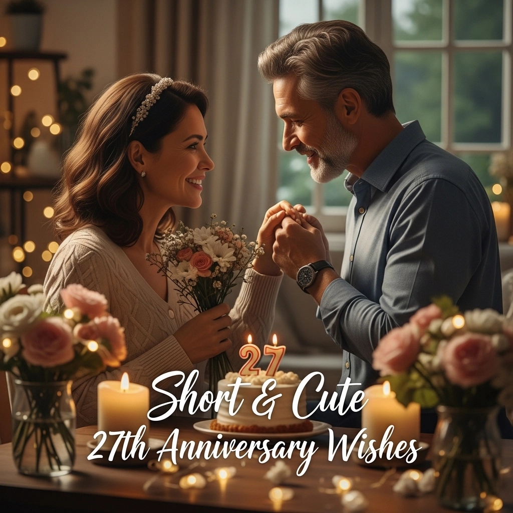 Short & Cute 27th Anniversary Wishes