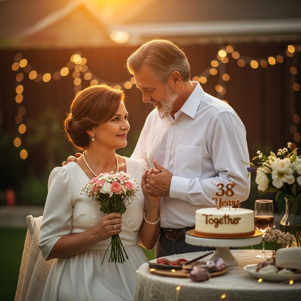 Short & Cute 38th Wedding Anniversary Wishes