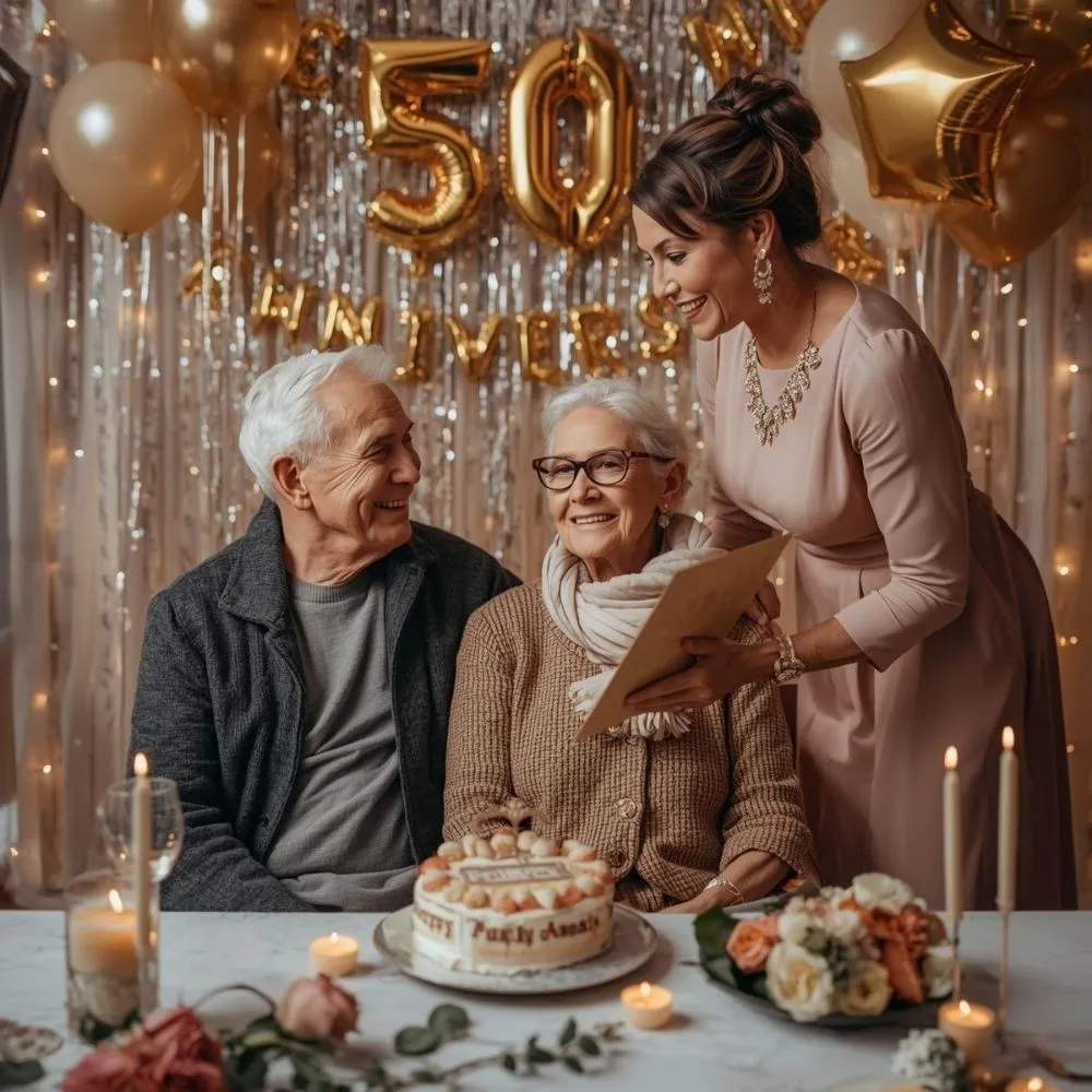 Short & Cute 50th Wedding Anniversary Wishes for Friends