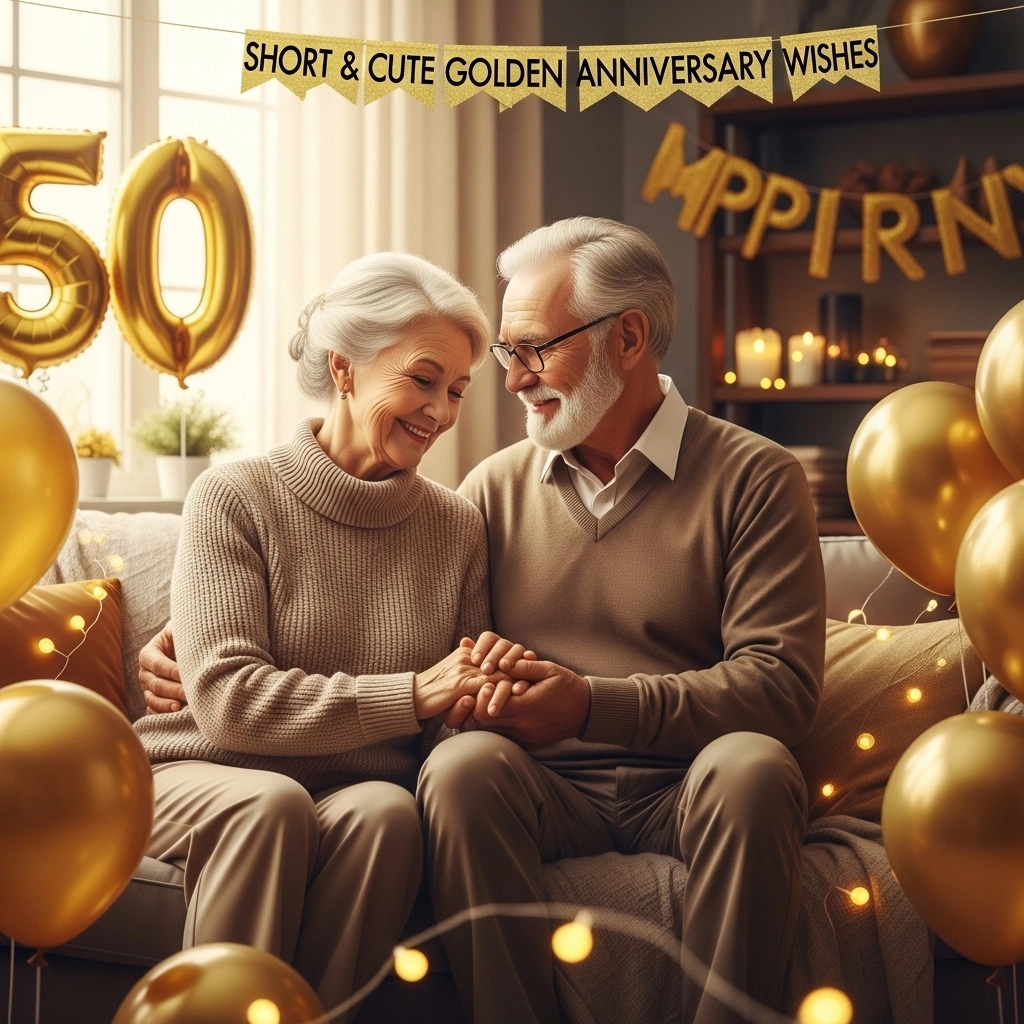 Short & Cute Golden Anniversary Wishes