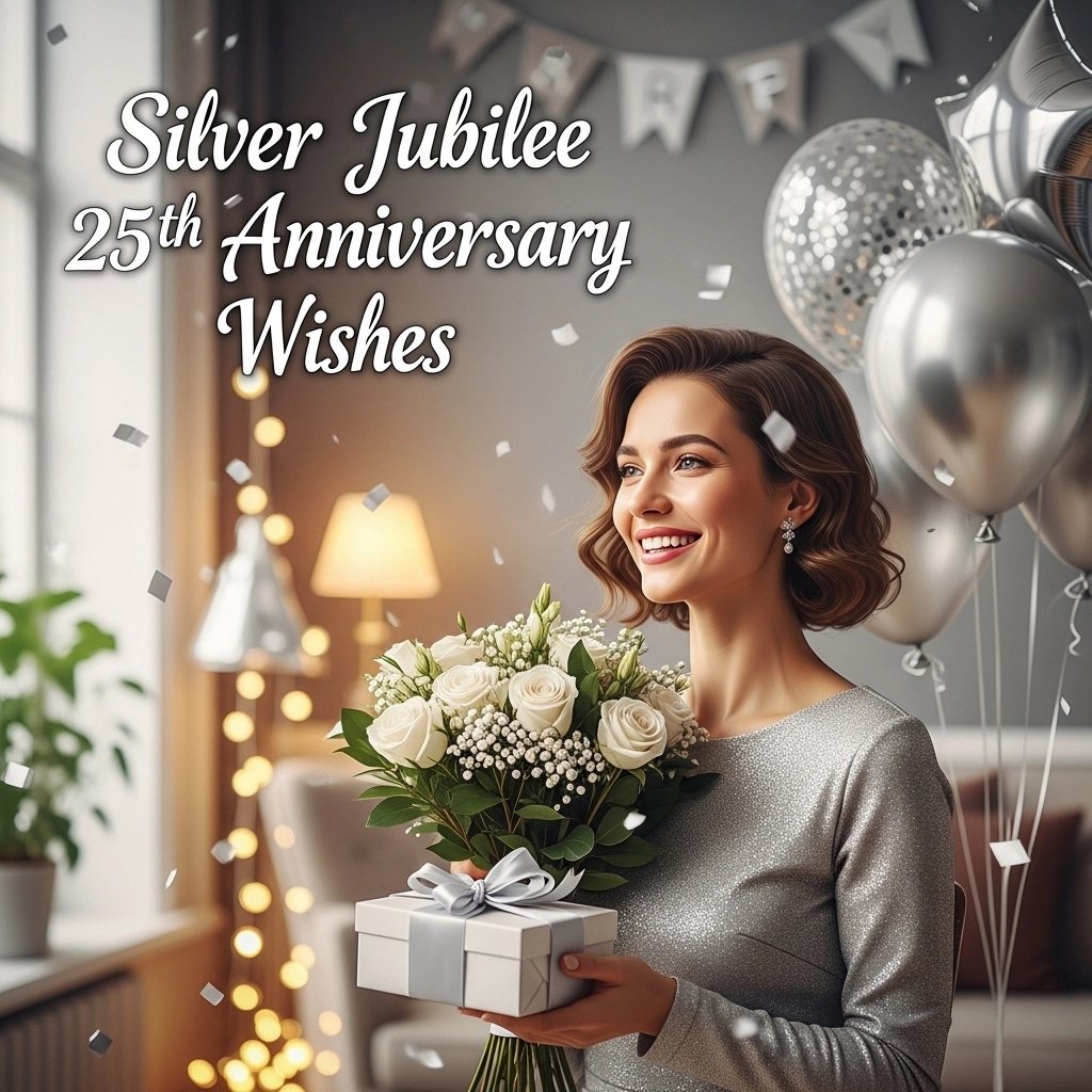 Short & Cute Silver Jubilee 25th Anniversary Wishes