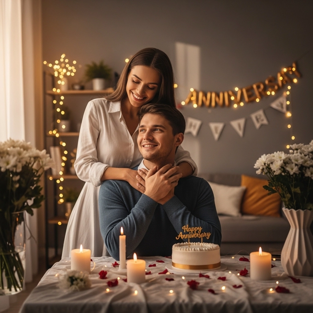 Short & Cute Wedding Anniversary Wishes to Husband from Wife