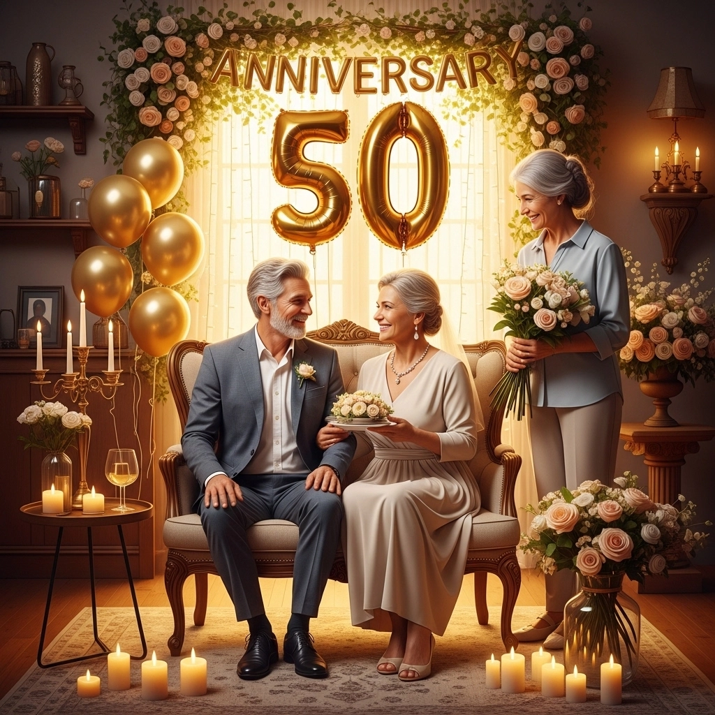 Trending 50th Anniversary Wishes to Parents This Year