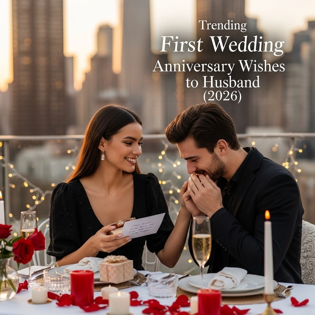 Trending First Wedding Anniversary Wishes to Husband (2026)