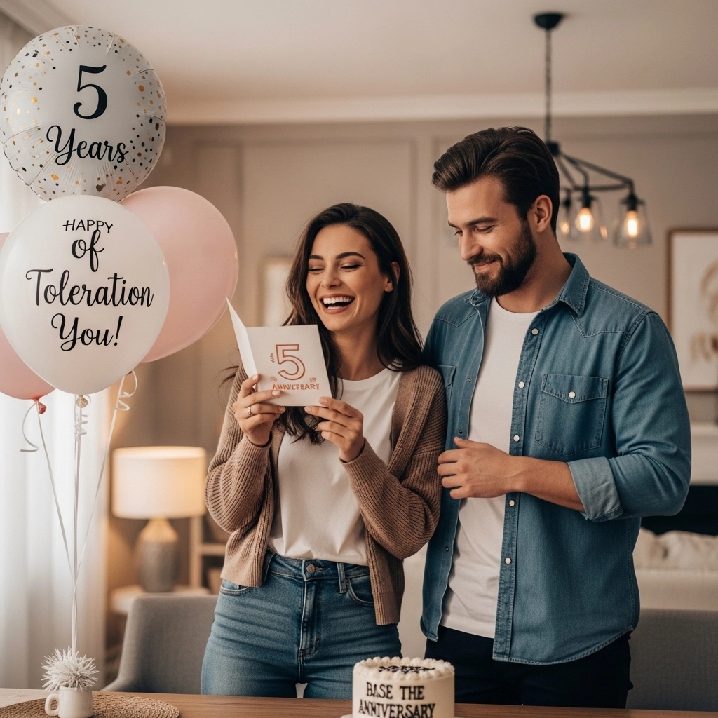 Funny 5th Anniversary Wishes for Husband