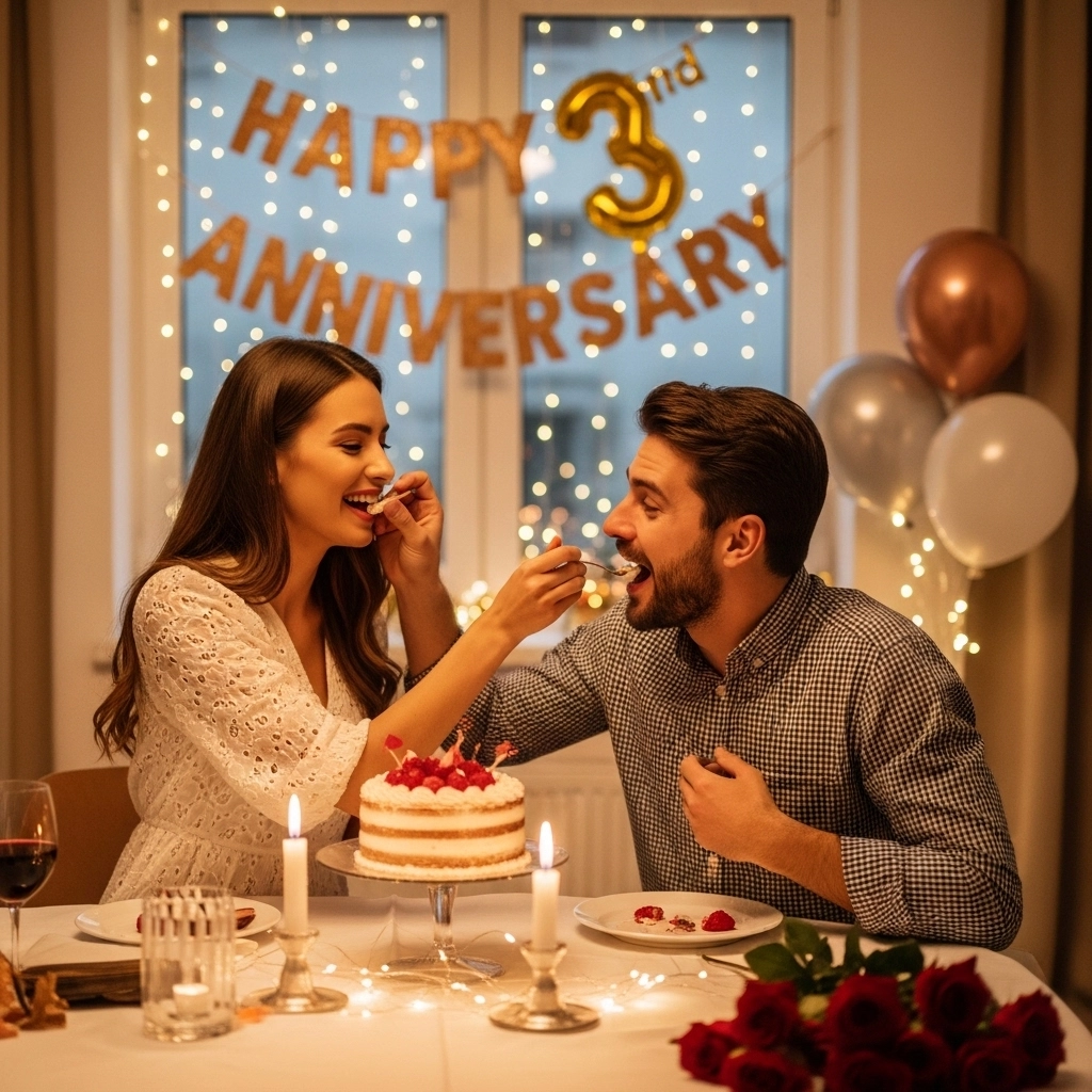 Funny Romantic 3rd Anniversary Wishes for Husband