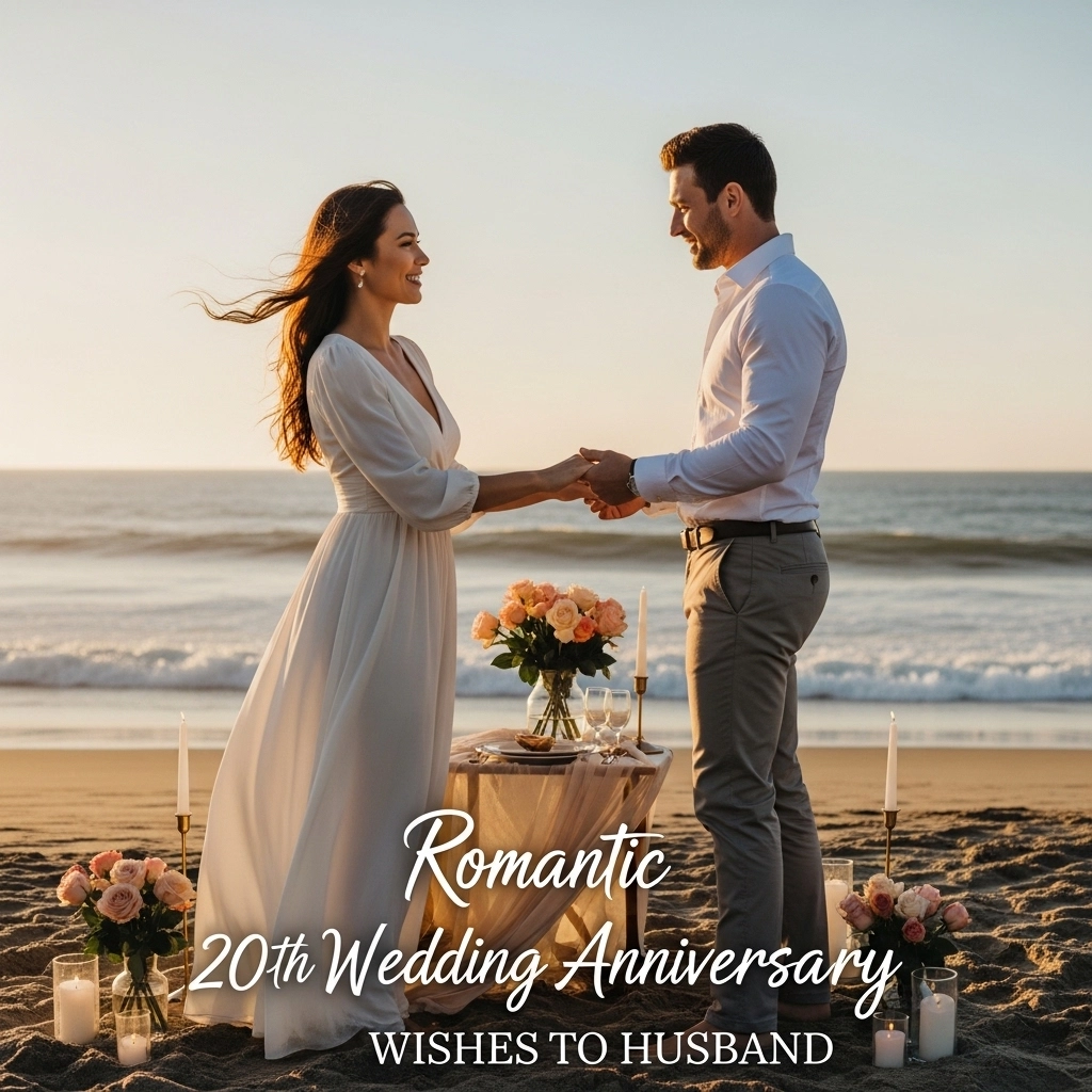 Romantic 20th Wedding Anniversary Wishes to Husband