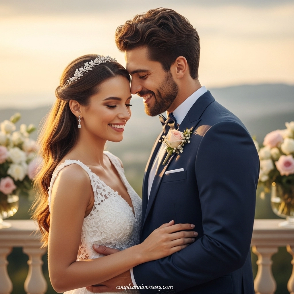 Romantic Couple Happy Wedding Anniversary Wishes