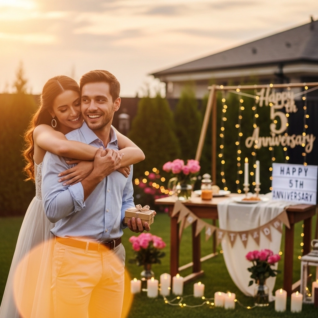 Romantic Romantic 5th Wedding Anniversary Wishes for Husband