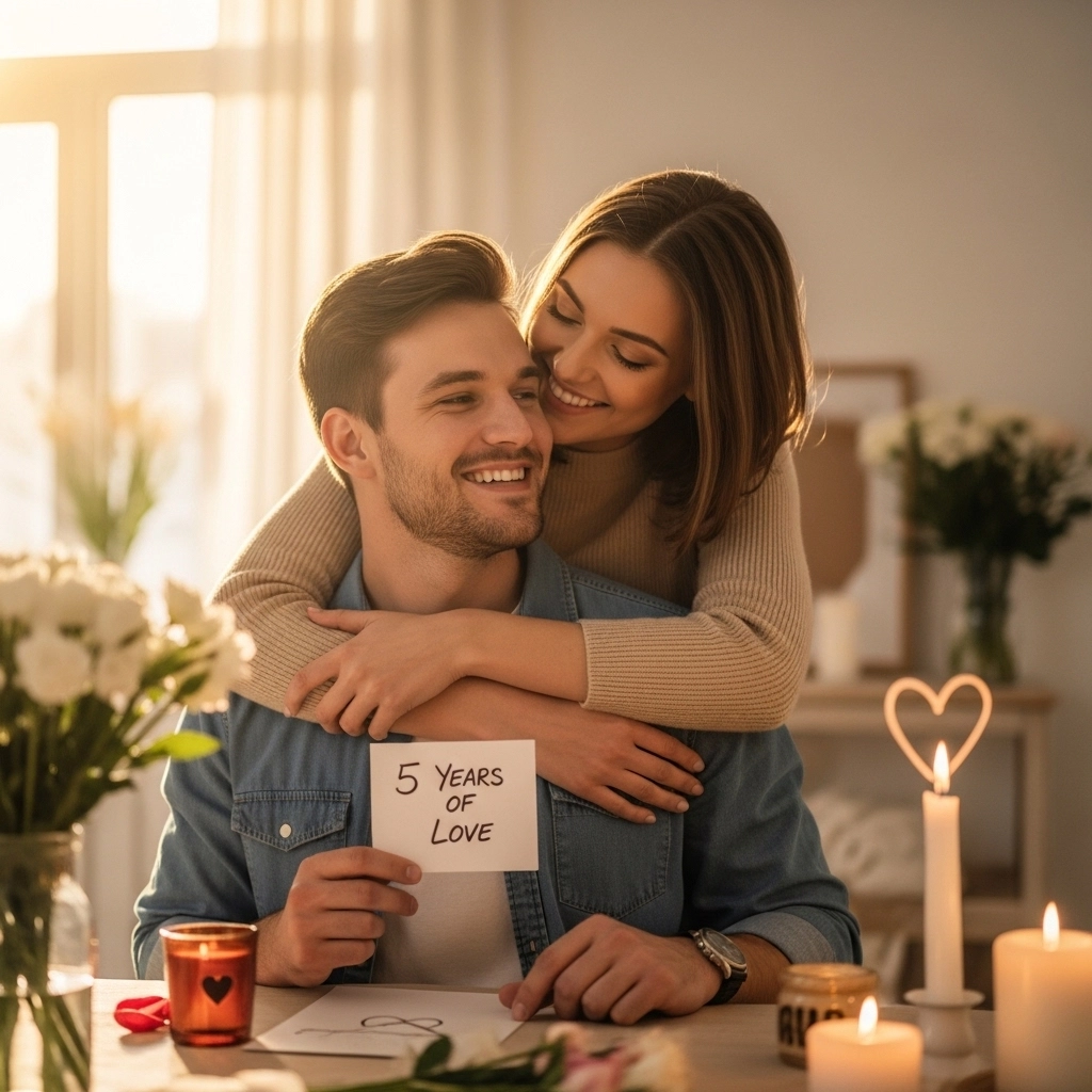 Short & Cute 5th Wedding Anniversary Wishes for Husband