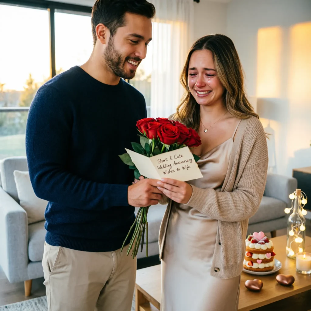 Short & Cute Wedding Anniversary Wishes to Wife