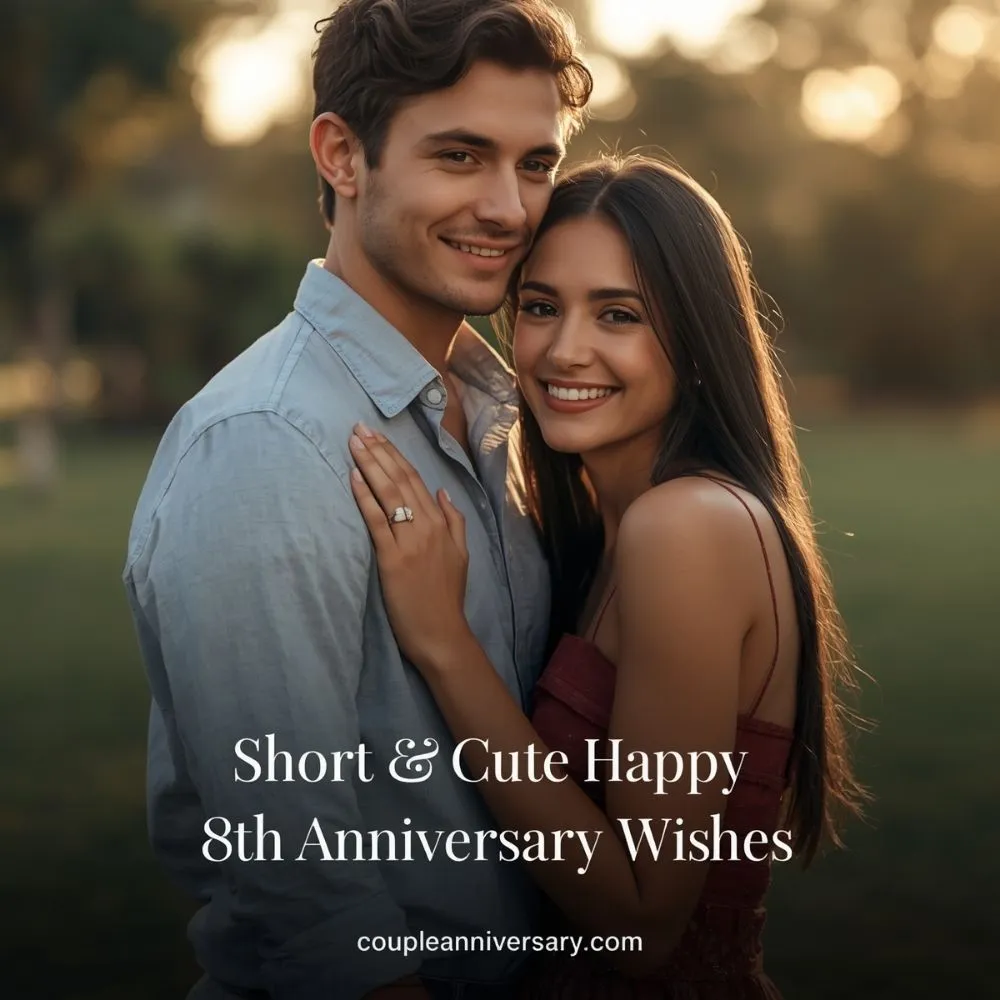 Short & Cute Happy 8th Anniversary Wishes
