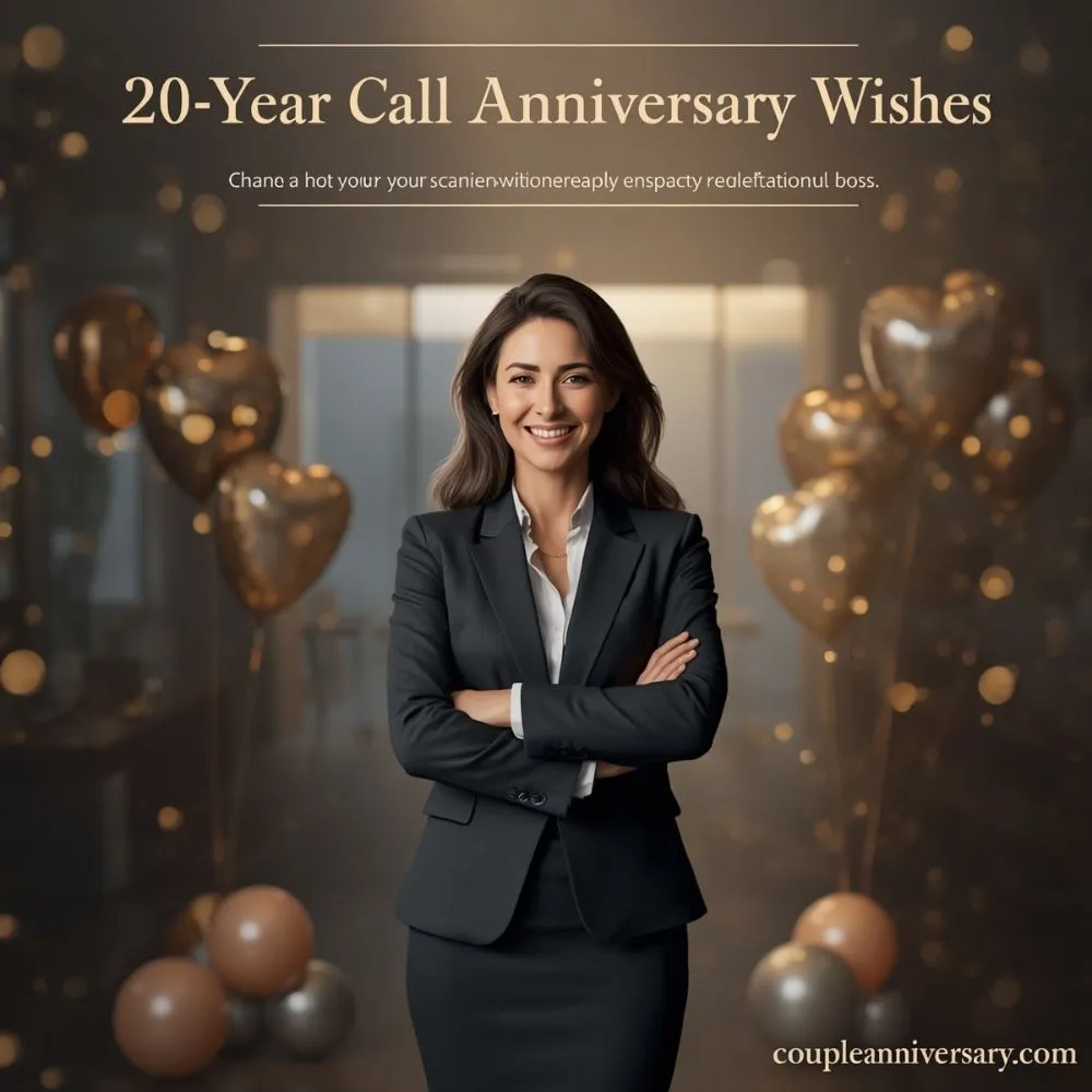 20 Year Work Anniversary Wishes for Boss