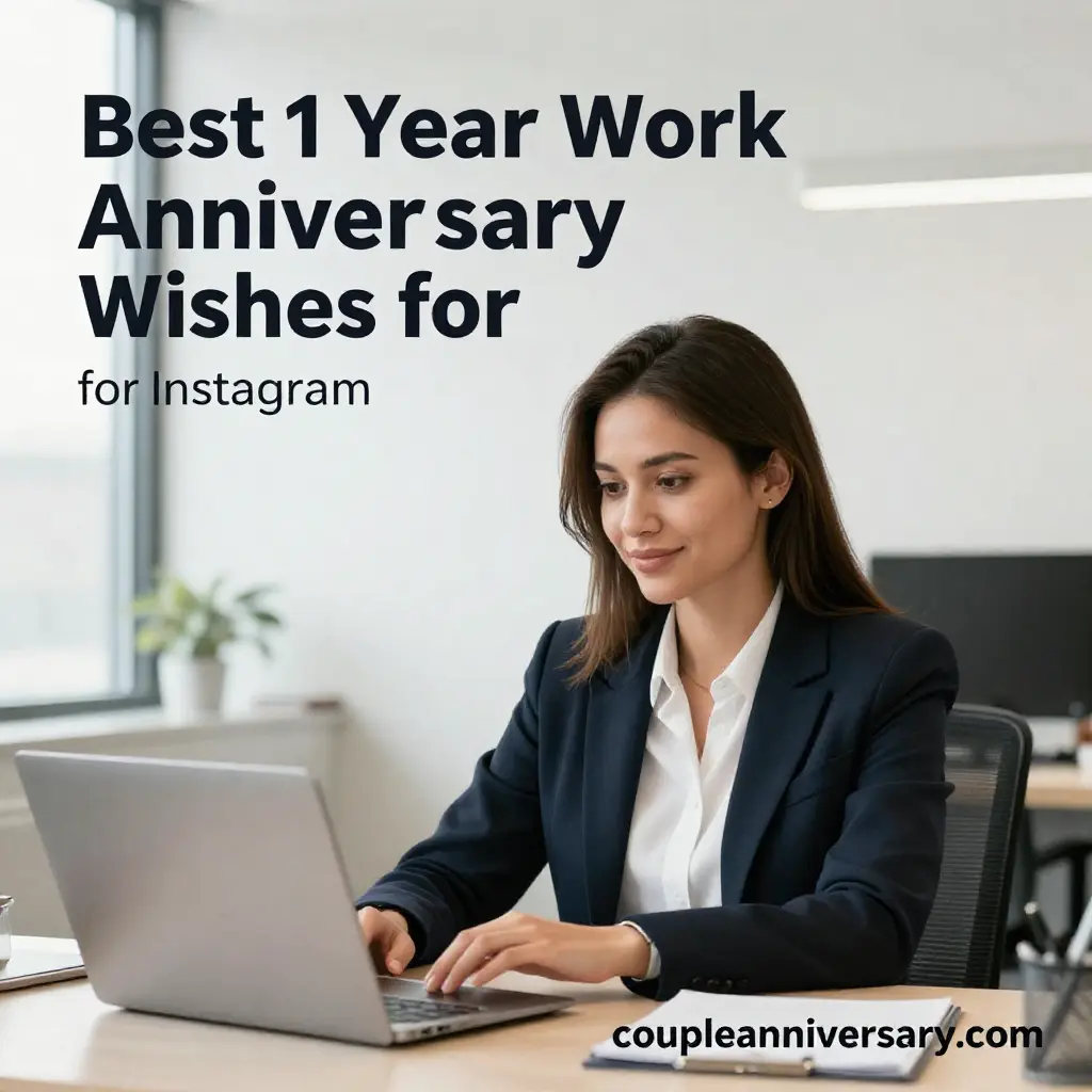 Best 1 Year Work Anniversary Wishes for Instagram