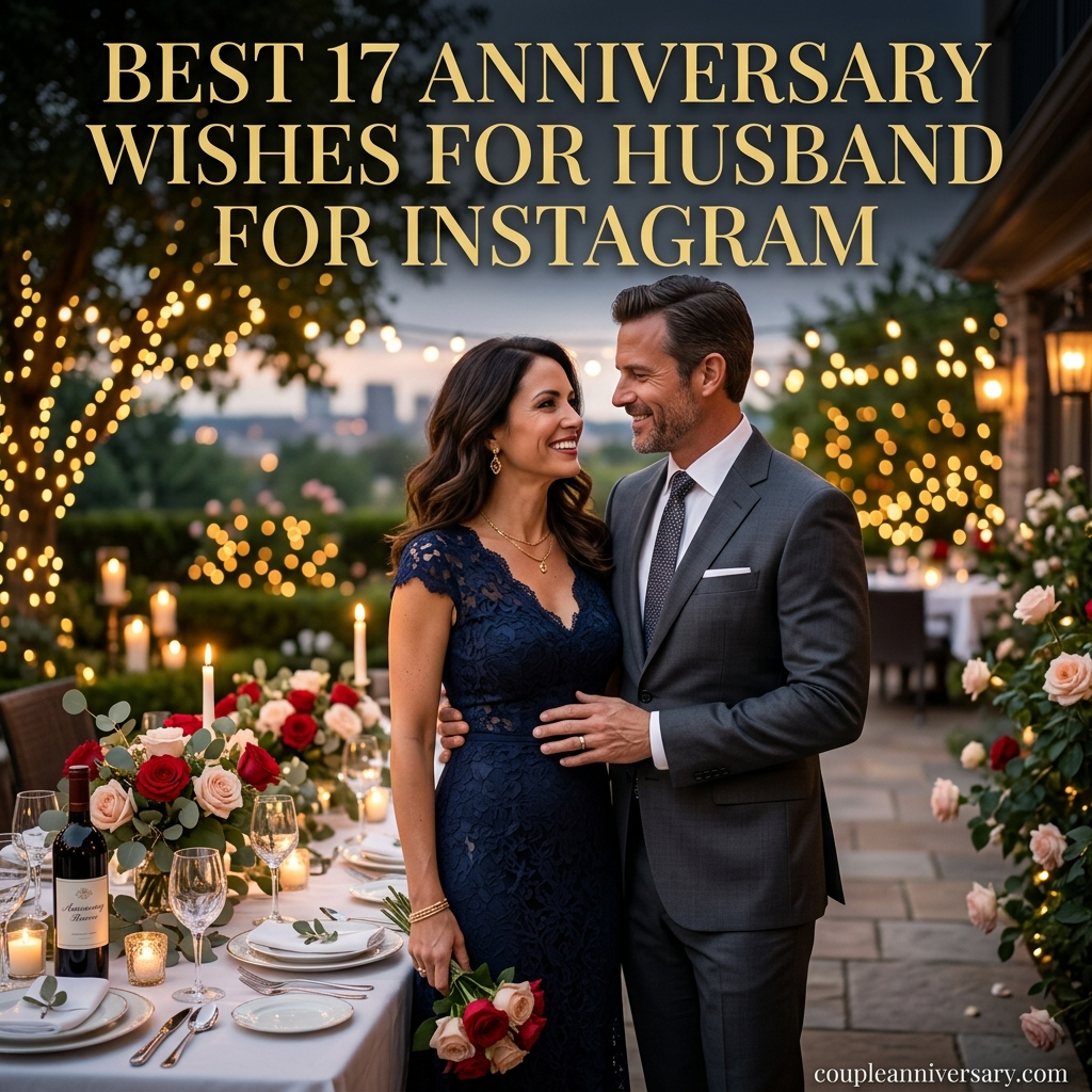 Best 17 Anniversary Wishes for Husband for Instagram