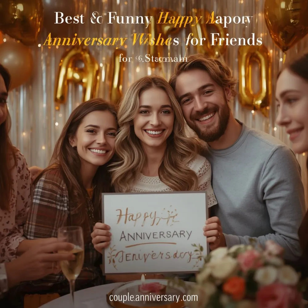 Best Funny Happy Anniversary Wishes for Friends for Instagram