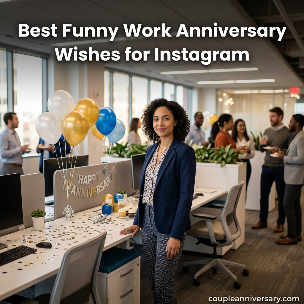 Best Funny Work Anniversary Wishes for Instagram