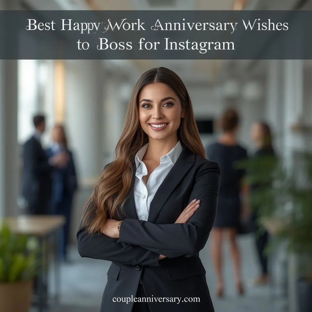 Best Happy Work Anniversary Wishes to Boss for Instagram