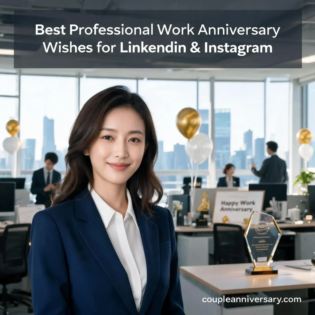Best Professional Work Anniversary Wishes for LinkedIn & Instagram