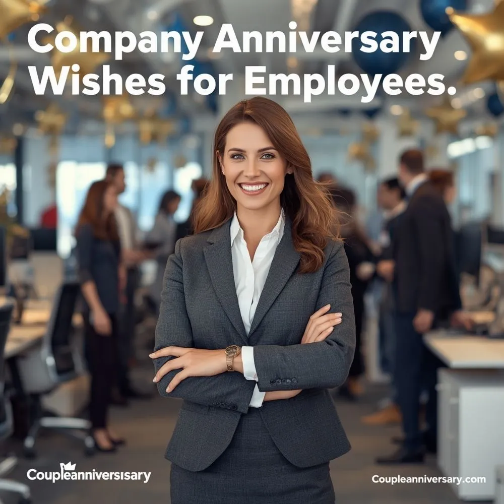 Company Anniversary Wishes for Employees