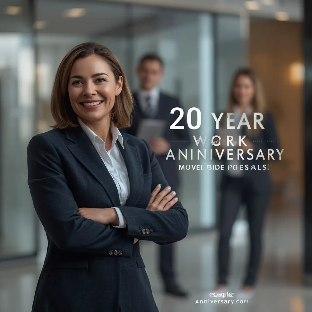 Formal 20 Year Work Anniversary Wishes