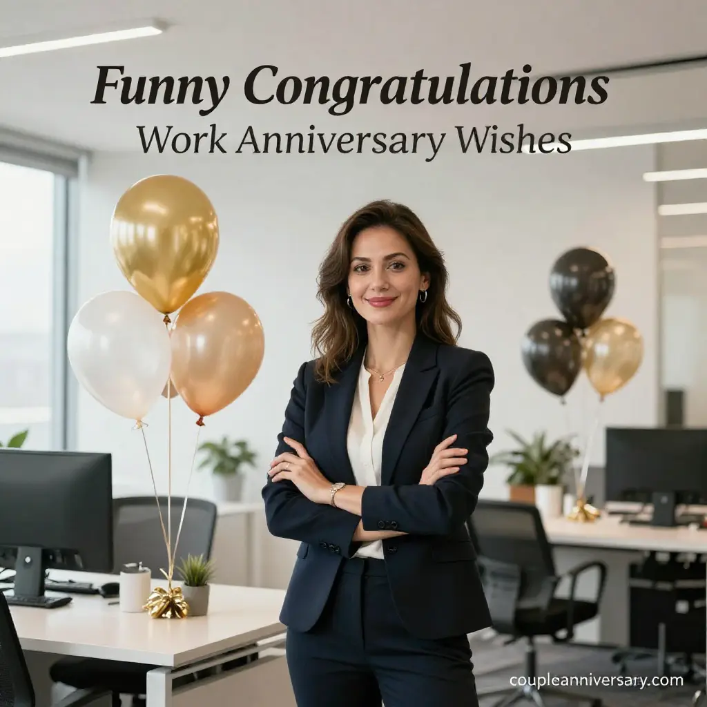 Funny Congratulations Work Anniversary Wishes