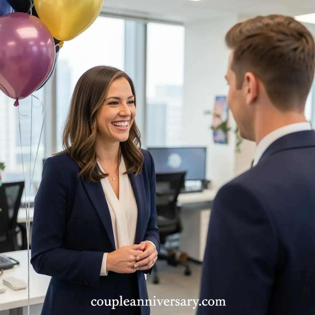 Funny Happy Work Anniversary Wishes to Colleague