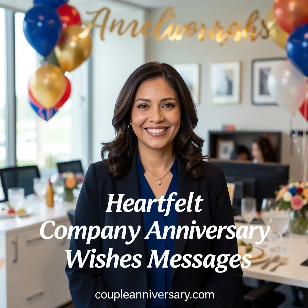 Heartfelt Company Anniversary Wishes Messages