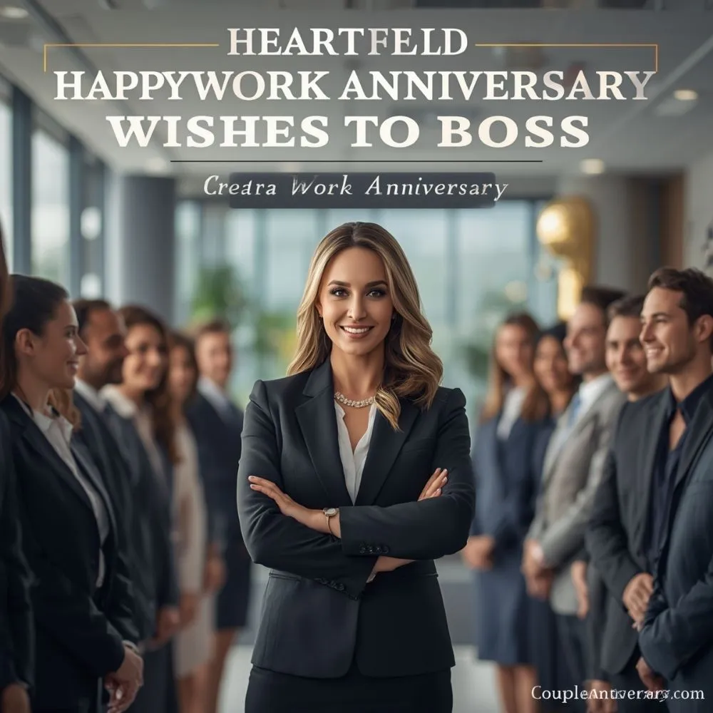 Heartfelt Happy Work Anniversary Wishes to Boss