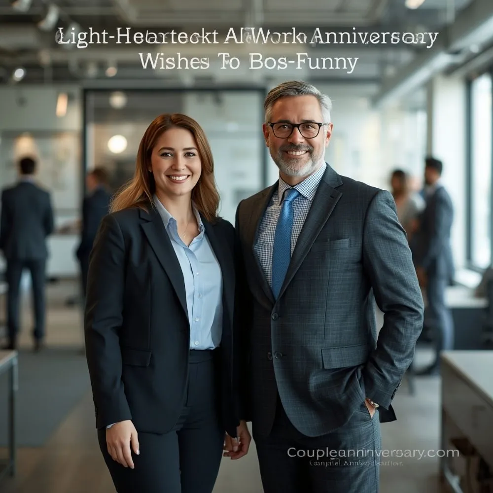 Light-Hearted Appreciation Work Anniversary Wishes To Boss Funny