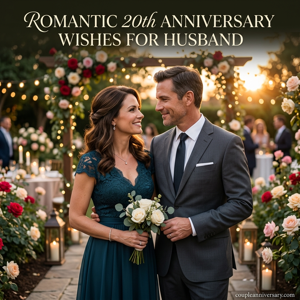 Romantic 20th Anniversary Wishes for Husband