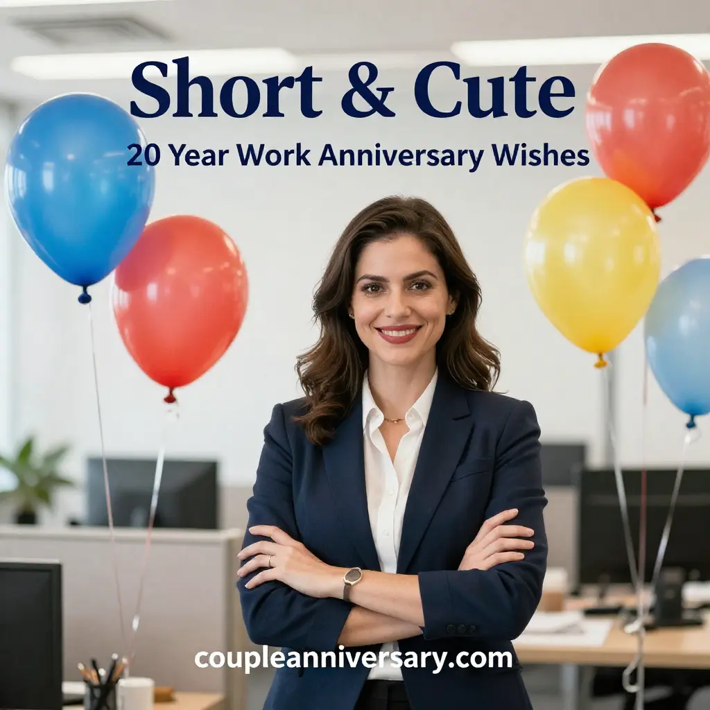 Short & Cute 20 Year Work Anniversary Wishes