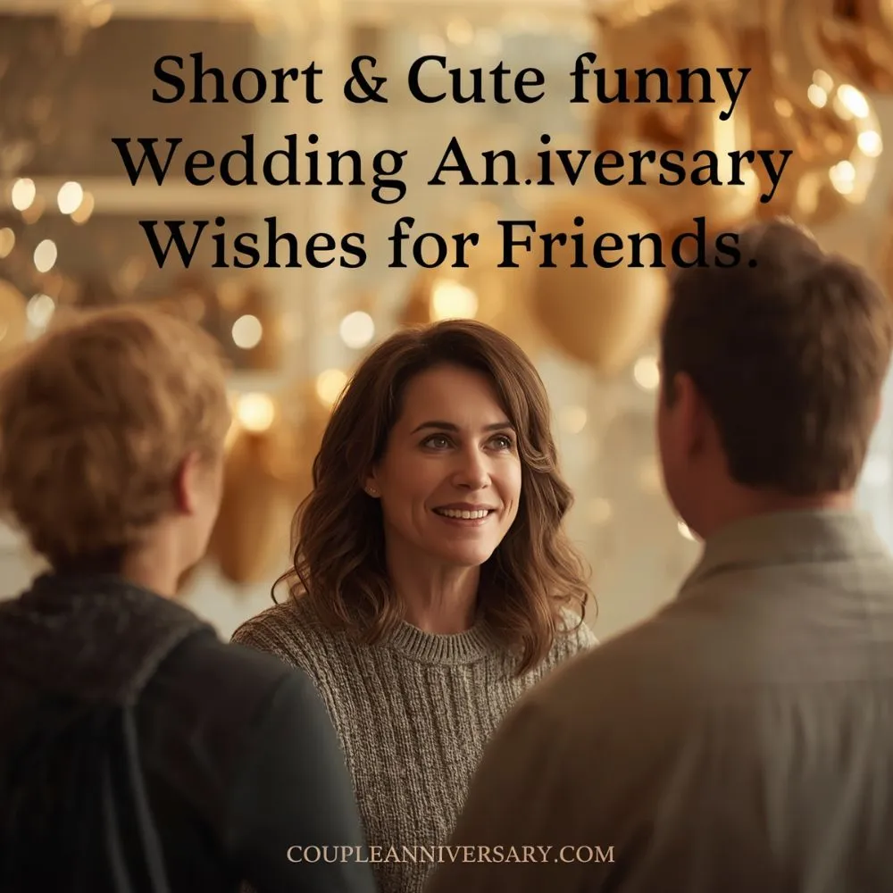 Short & Cute Funny 25th Wedding Anniversary Wishes for Friends