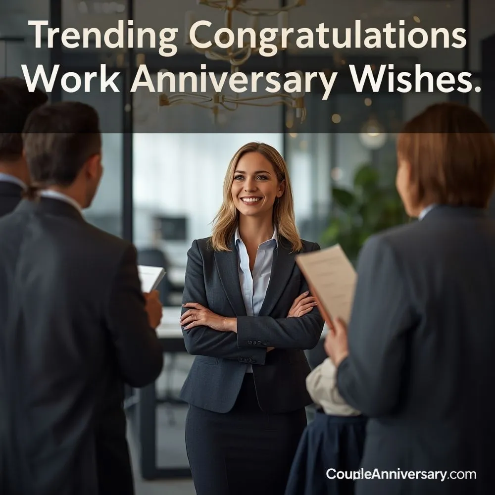 Trending Congratulations Work Anniversary Wishes This Year