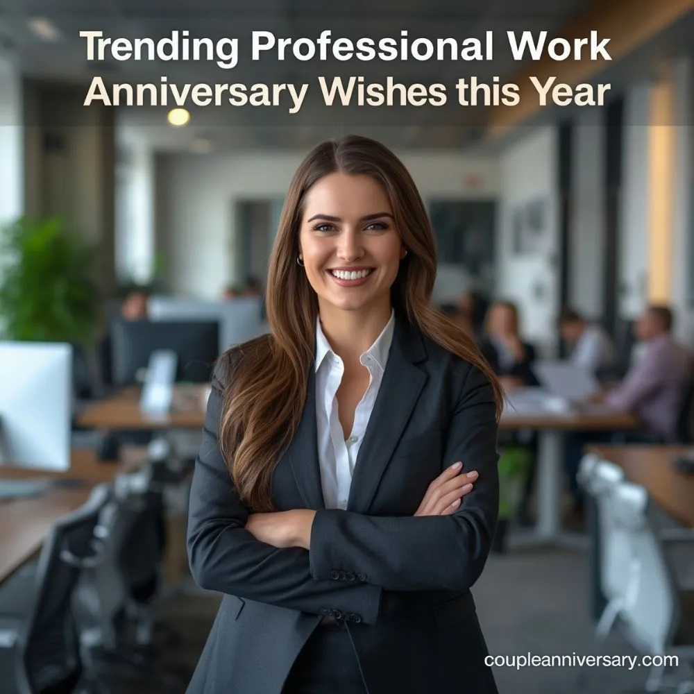 Trending Professional Work Anniversary Wishes This Year