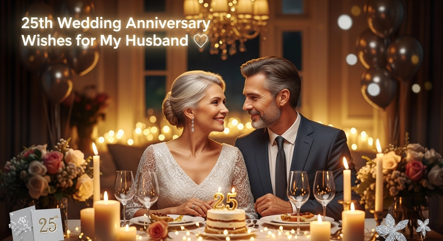 25th Wedding Anniversary Wishes for Husband