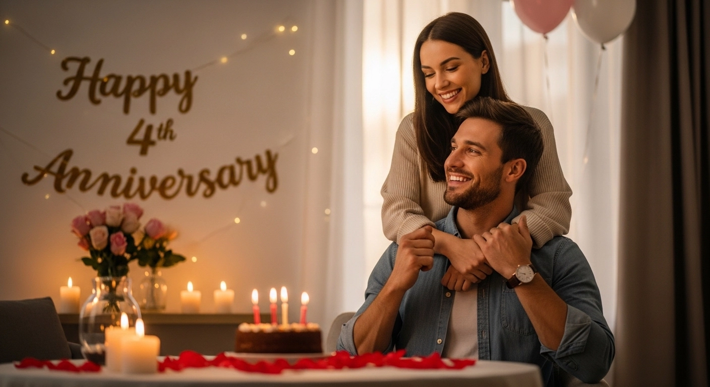 4th Anniversary Wishes for Husband