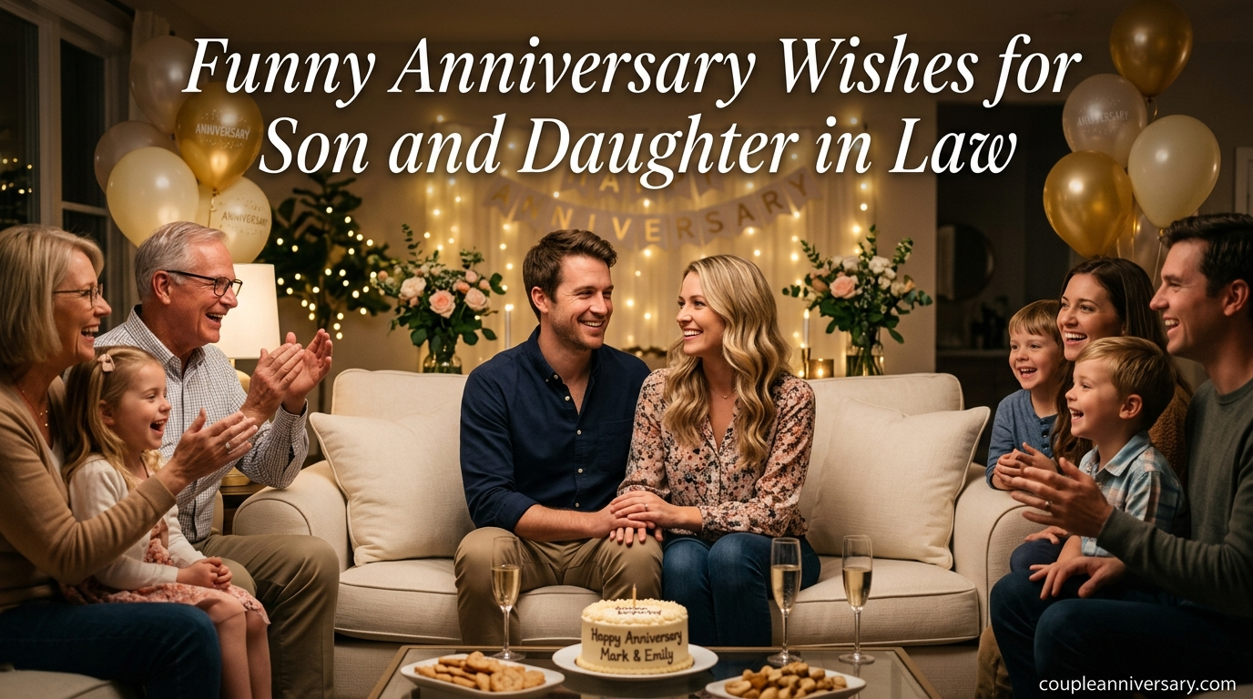Funny Anniversary Wishes for Son and Daughter in Law