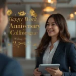 Happy Work Anniversary Wishes to Colleague