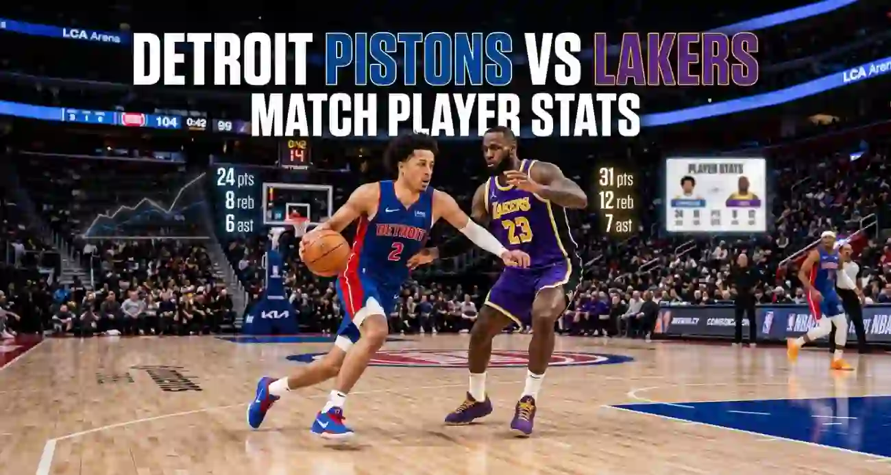 detroit pistons vs lakers match player stats