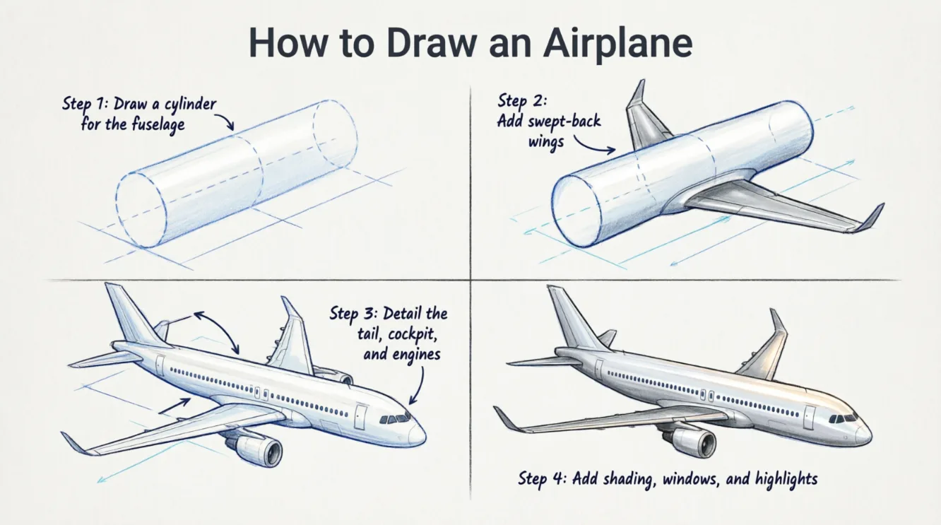 How to Draw an Airplane